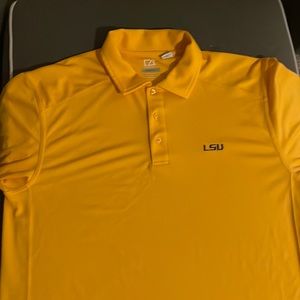 LSU golf polo. Cutter and Buck Medium.